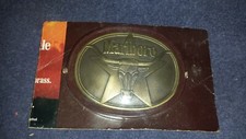 Marlboro Lonestar Longhorn solid brass Belt Buckle vintage collectible 1980's