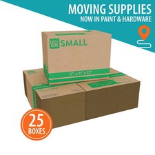  25 pack Small Moving Boxes, 17 in. L x 11 in. W x 12 in. H, Kraft