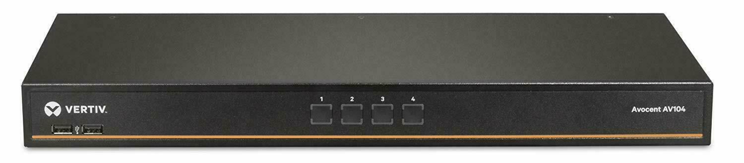 NEW Vertiv Avocent 1x4 Single-User KVM Switch with USB AV104-400