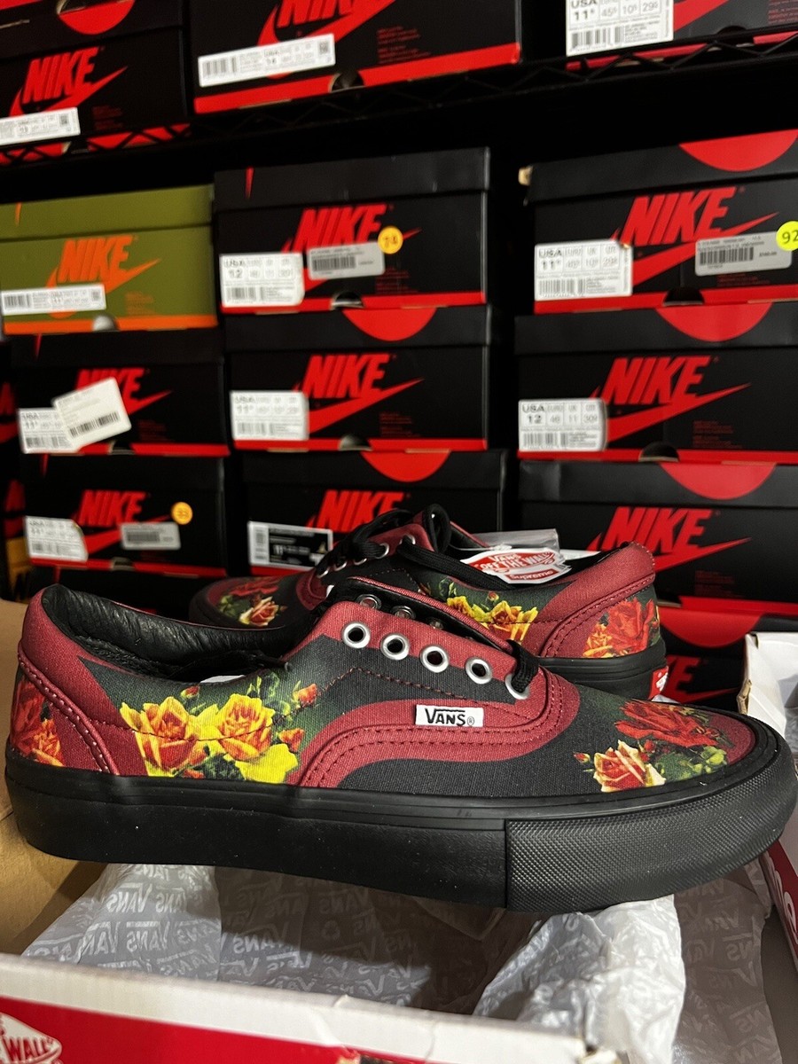 Supreme Vans Jean Paul Gaultier Size Era Pro Cardinal Floral Print JPG  SS19