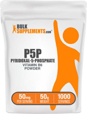 BulkSupplements Pyridoxal 5 Phosphate Powder - P5P Vitamin B6 - 50mg per Serving