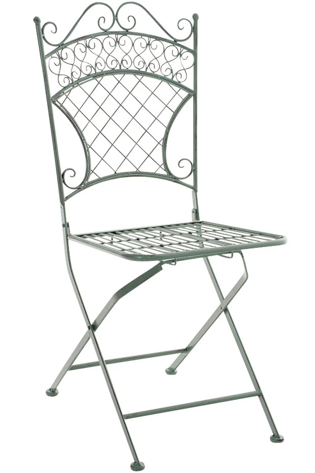 Chaise de jardin pliante ADELAR meuble de jardin en fer forgé design antique - Photo 1/1