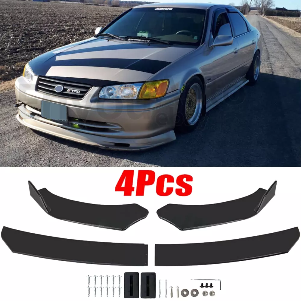 For Toyota Camry 2000 22 Gloss Black Car Front Bumper Lip Chin