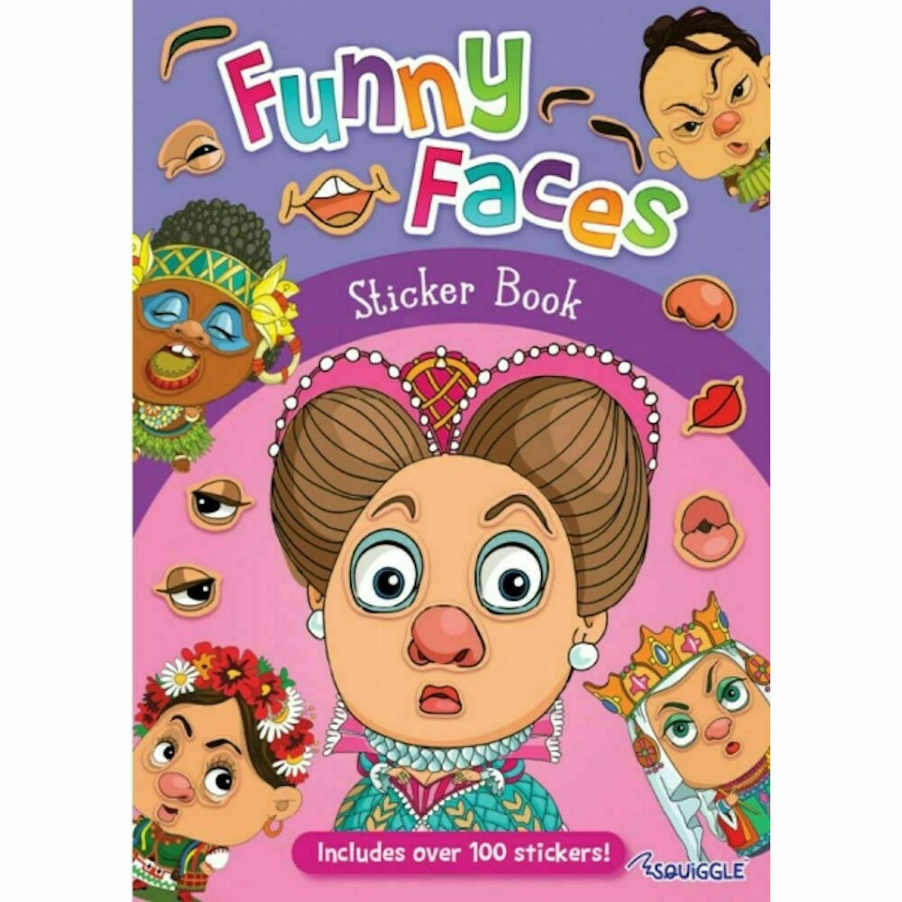 Funny Faces Sticker Book for Girls A4 50 Stickers Fun Kids Childrens Activity