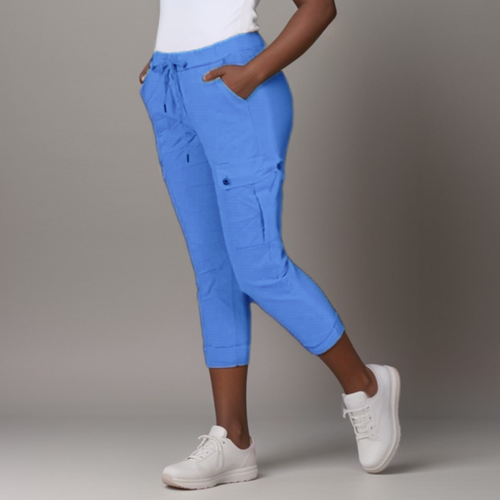 WOMENS CARGO PANTS LADIES TROUSERS SUPER STRETCHY BUTTON POCKET JEANS PLUS SIZE - Picture 50 of 53