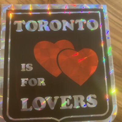 ”I　LOVE　TORONTO” Toronto　September　１９９６ Toronto Is For Lovers - Vintage 80's Sticker - Metallic