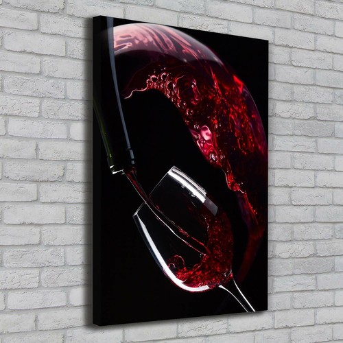 Tableau Déco Toile 50x100cm - Motif Vin Rouge Moderne - Tulup - Impression Haute Qualité - Neuf