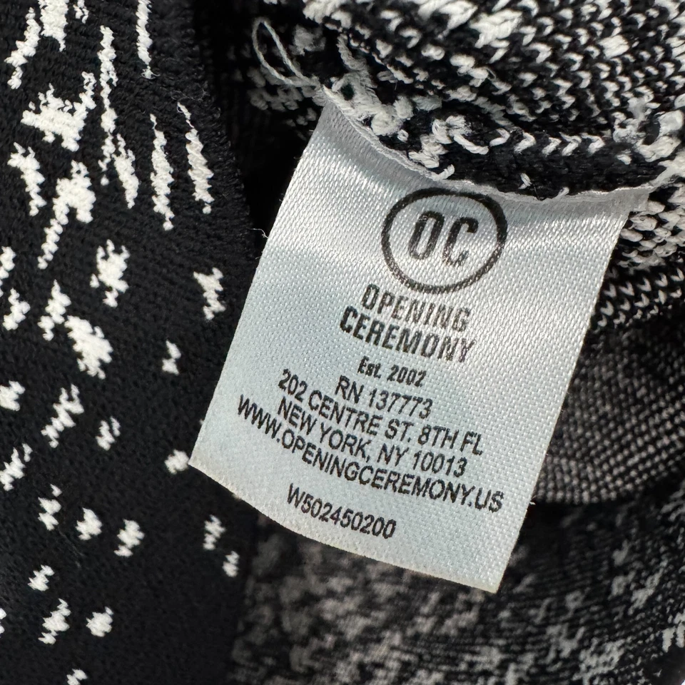 Falda lápiz elástica tejida con estampado blanco y negro talla XS Opening Ceremony para mujer Foto 3 de 4