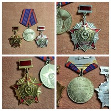 Soviet Award Medal 50 years Police 2 Badge Excellent in Service Police MVD