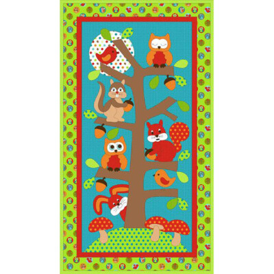Kinder Quilts Muster - Nuts About You.  Applikation / Patchwork Wandbehang Muster