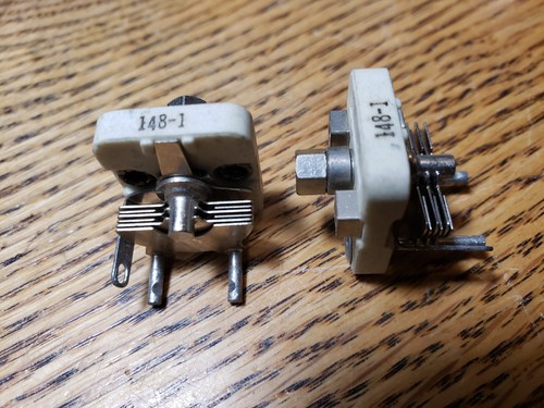 Condensatore Variabile Aria EF Johnson 148-4 – 6-60 PF, NOS Vintage, 2 Pezzi, Per Radioamatore