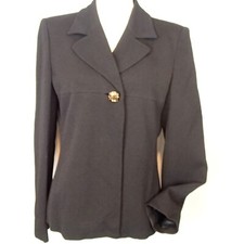 Moschino Cheap and Chic black wool bl jacket blazer sz 12