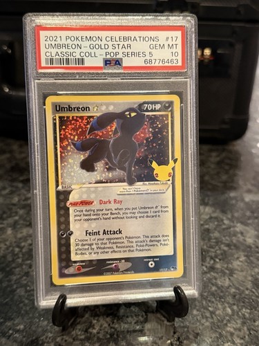 2021 Pokemon Celebrations Classic Coll #17 Umbreon Gold Star PSA 10 GEM MINT