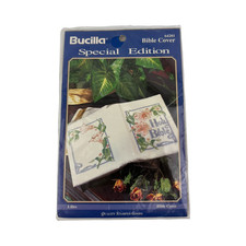 Bucilla Special Edition Stamped Cross Stitch Bible Cover Lilies Flowers 64201