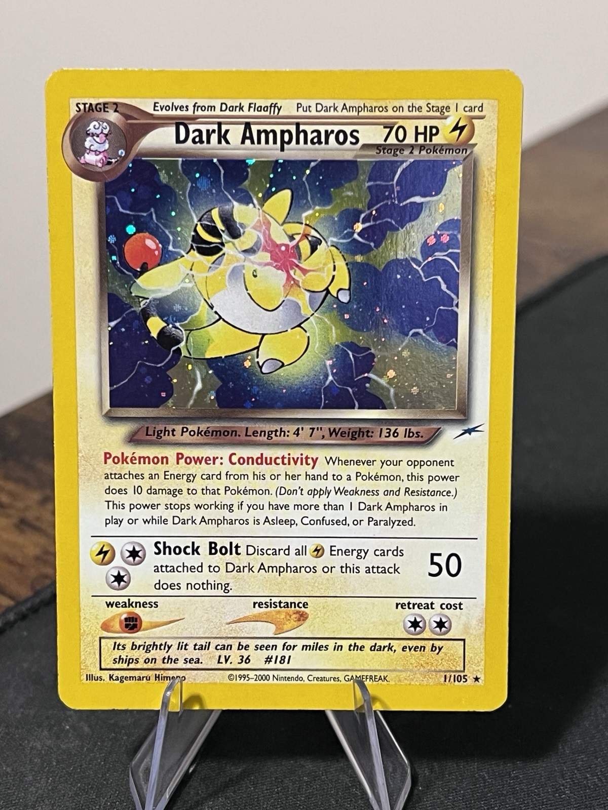 Dark Ampharos 1/105 Neo Destiny Holo LP
