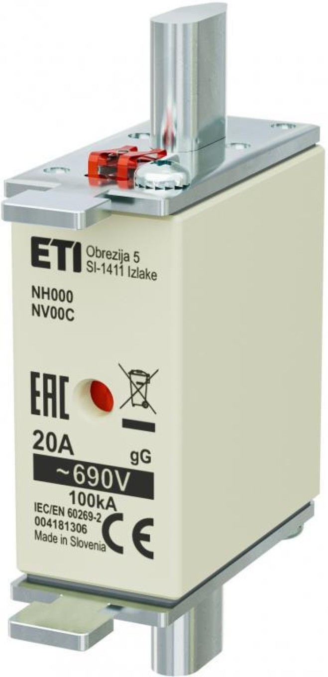 Fuse block NH000 20A gG 690V 004181306/3 pieces WT-NH