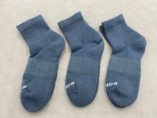 3 Pairs BOMBAS Women's Size Med 8-10.5 Honeycomb Performance Quarter Socks