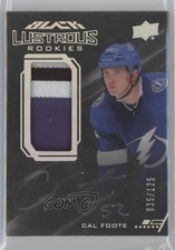 2020 SPx UD Black Lustrous Rookies Tier 1 /125 Cal Foote #LPA-CF Patch Auto 0ea8