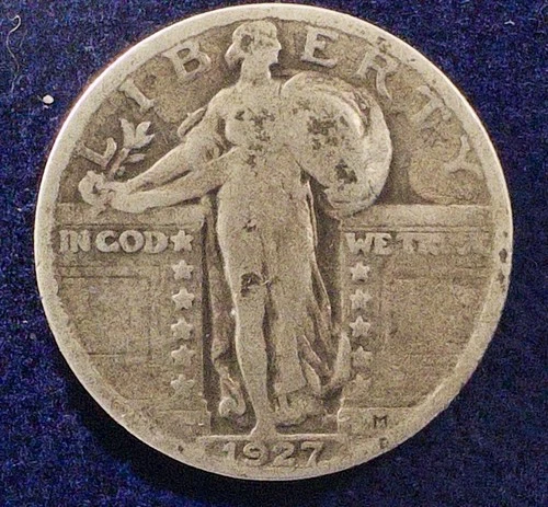 Beautiful 1927-P U.S. Standing Liberty Quarter KM 145