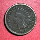 1863 US Copper Nickel Indian Head Cent! Good Details! Old US Coin!