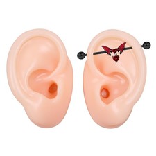 Silicone Ear Model for Piercing Practice, Left and Right Soft Flexible Fake E...