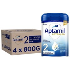 4 x 800g Aptamil Advanced 2 Follow On Baby Milk Powder From 6-12 Months Formula