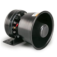 200 Watt High-Performance PA Siren Horn Speaker Black Steel 8 Black - Steel