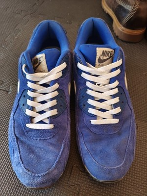 Nike Air Max 90 Classic Wildleder Blau Gr. 44,5 Guter Zustand
