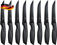 Steakmesser Set 12 StüCk Aus Edelstahl Scharf Wellenschliff KüChenmesser SpüLmas