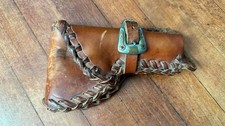 Vintage 1950s Leather Toy Cap Gun Holster Renalde Denver Solid Nickel Buckle 8"