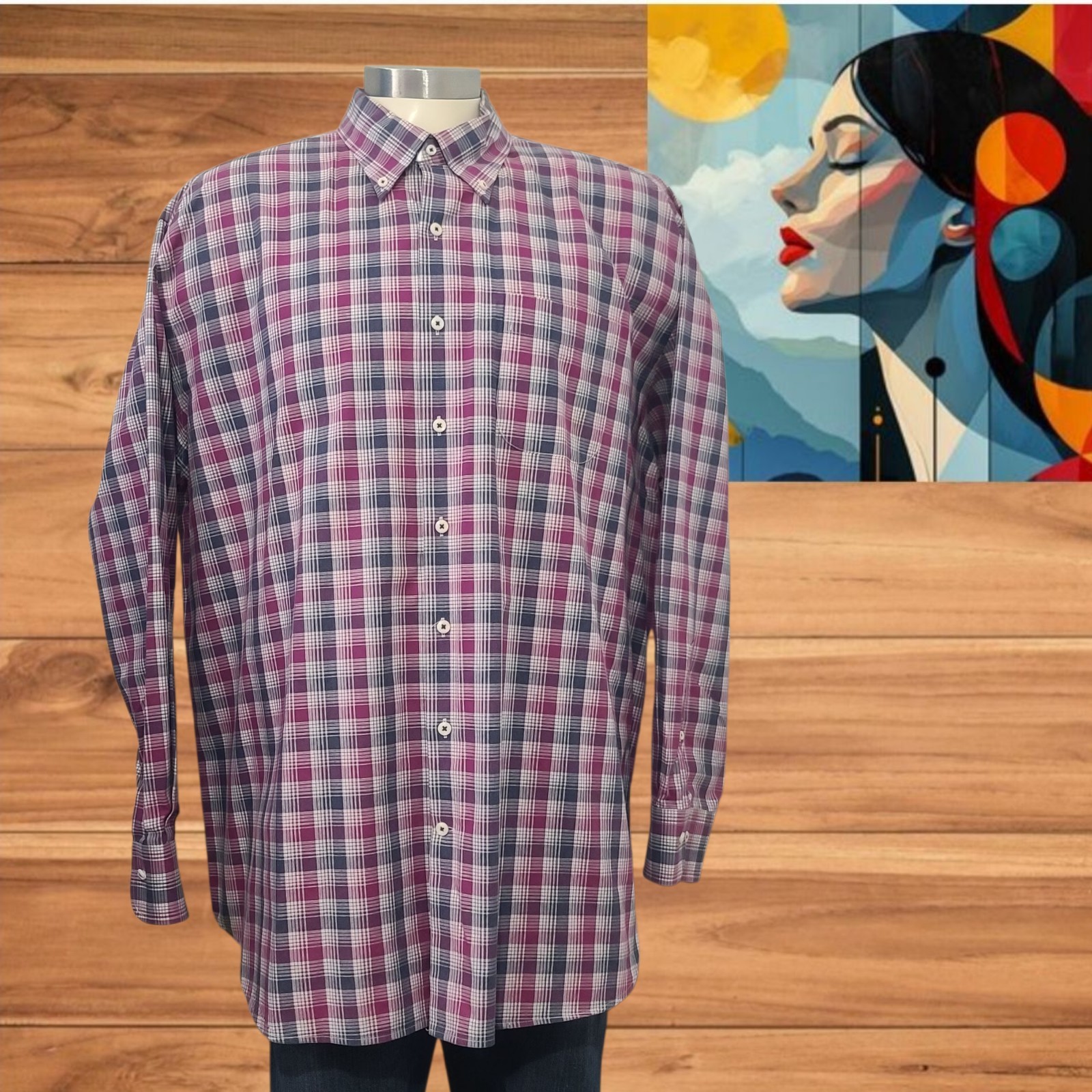 Peter Millar Mens  Button Down Collared Shirt Lon… - image 2