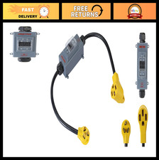 240V 30 Amp NEMA 10-30P to 14-50R Adapter, 3 Prong Dryer to 4 Prong Generator, E