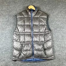 Backcountry Vest Mens M Silver Gray Pertex Quantum Goose Down Puffer