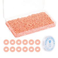 4000 StüCk Tonperlen Armband Bastelset, 4Mm Flache Runde Perlen, Pink