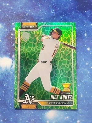 2026 Topps Baseball Series 1 Nick Kurtz Green Holiday Foil Rookie Cup Athletics 