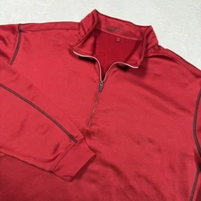 Nike Golf Pullover Mens XL Red Therma-FIT 1/4 Zip Fleece Performance Outdoor