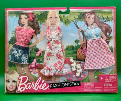 2011 Barbie Fashionistas Country Picnic Fashions 3 Outfits & Accessories N8322