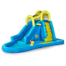 Banzai Big Blast Inflatable Water Park w/ Climbing Wall, Ball Game  Splash Pool