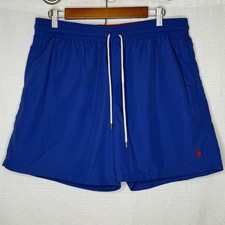 Polo Ralph Lauren Swim Shorts Mens XL Drawstring Trunks Beach Adult Blue Pony