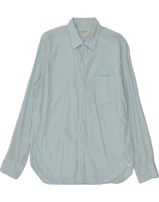 J. CREW Herren Hemd mittelblau Baumwolle QX13