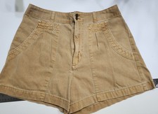 Universal Thread Size 8 Tan High Rise Pleated Utility Jean Denim Shorts