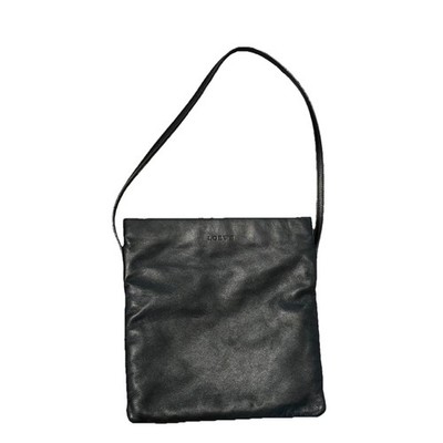 Vintage Loewe Madrid Black Nappa Leather Shoulder Bag Minimalist