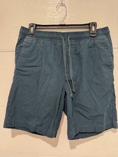 Banana Republic Men s Deck Shorts Size M Blue Stretch Drawstring Elastic Waist