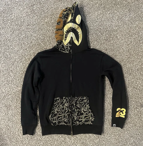 A BATHING APE (BAPE) BAPE A Bathing Ape WGM Giacca Zip 23’° Anniversario Edizione Oro Nero Taglia M