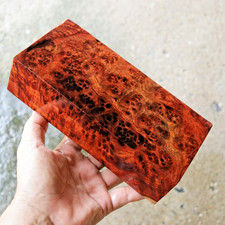Amboyna Burl Exotic Blank 91x204x54mm For Crafts General DIY Woodworking 1204