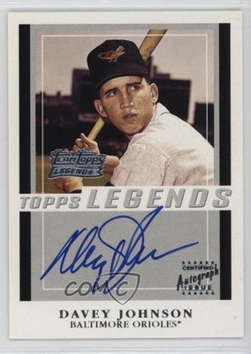 2003 Topps Team Topps Legends Davey Johnson #TT-DJ Auto 1g5