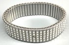 Vintage Swan W/Swarovski Clear Rhinestone Crystals Silver Stretched Bracelet — photo 3
