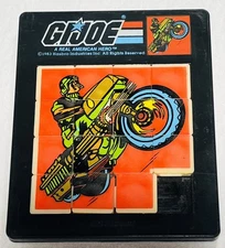  RARE VINTAGE 1983 BREAKER & RAM CYCLE  SLIDING PUZZLE GI JOE Hasbro American 