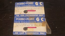 2 agujas de fonógrafo para monedas de colección tipo G PICKUP AMI Evans Rockola OldStock