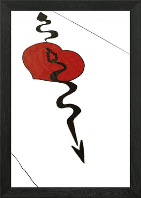 Amor Pfeil gerahmtes Wandbild Poster Leinwanddruck Bild